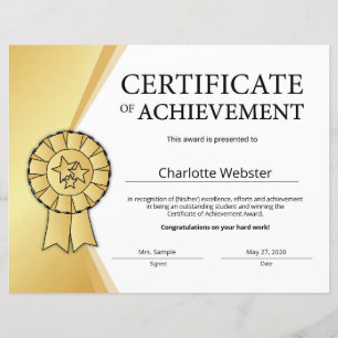 Certificado de Conquista Dourado PDF