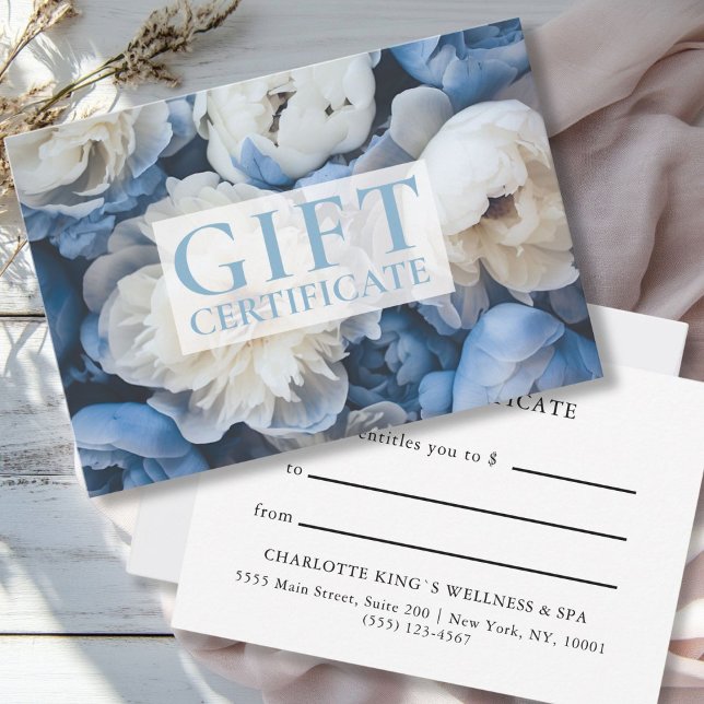 CERTIFICADO DE CONTROLO EMPRESARIAL | Floral | (CUSTOM GIFT CERTIFICATE  | Floral |)