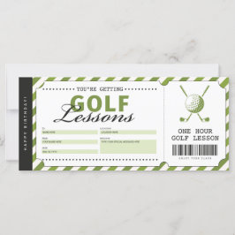 Certificado de Cupom de Presente de Lição Golf