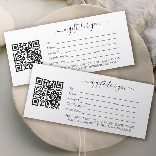 Certificado de empresa minimalista com código QR