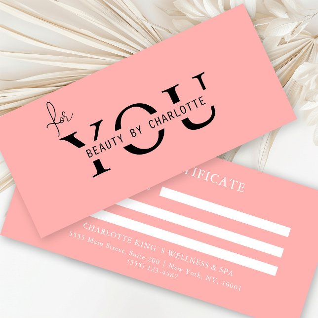CERTIFICADO DE ENTIDADE EMPRESARIAL (Personalized, BUSINESS GIFT CERTIFICATE! Pink & White, modern, minimal with a luxury touch.
)