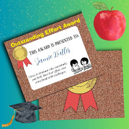 Certificado de esforço excepcional para o ensino m