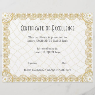 CERTIFICADO DE EXCELÊNCIA