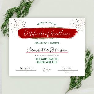 Certificado de Excelência Prêmio Vermelho Dourado