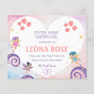 Certificado de fada dentária de orçamento   Person