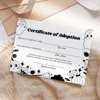 Certificado de Festa de Halloween Laranja de Adoçã