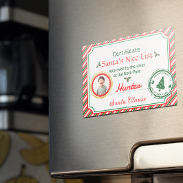 Certificado de Foto de Natal Ímã do Papai Noel da 