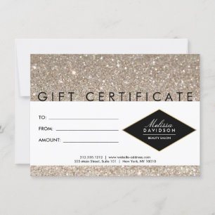 Certificado de Glitter de Platina e de Glamor