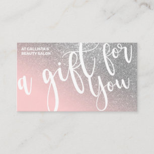 Certificado de Glitter de Prata Rosa Blush