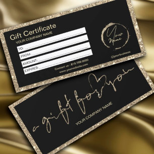 Certificado de Glitter Dourado Moderno
