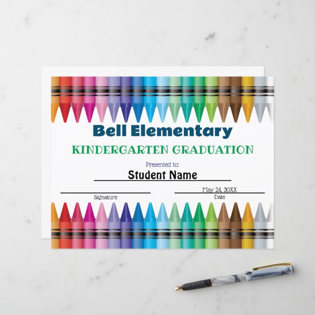 Certificado de Graduação Crayon (Frente/Verso In Situ)