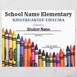 Certificado de Graduação de Onda Crayon