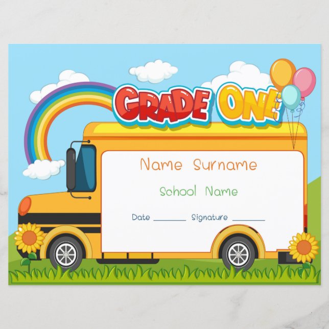 Certificado de grau 1 (Frente)