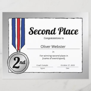 Certificado de Local de segundo