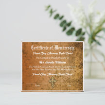 Certificado de Membros da Igreja