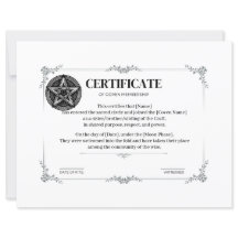 Certificado de Membros de Coven