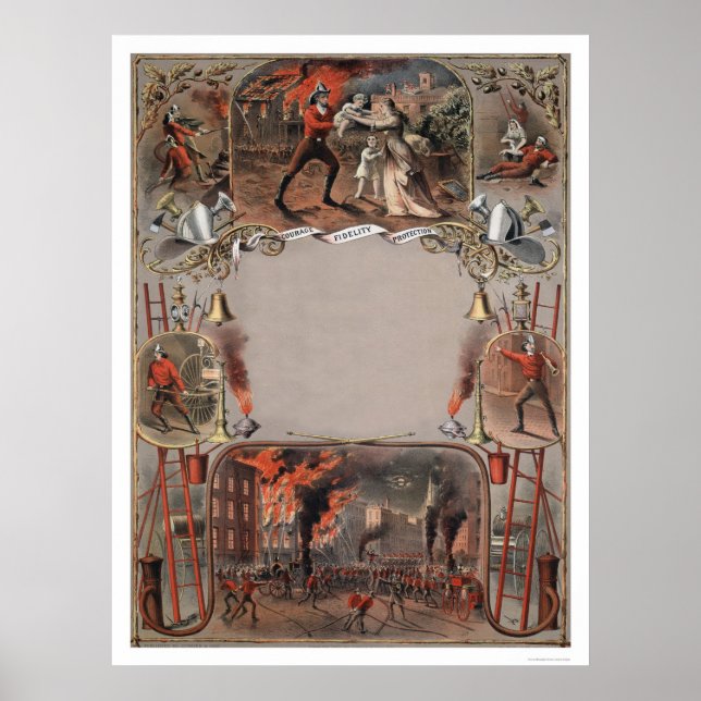 Certificado de Modelo de Bombeiros Impressão (Frente)