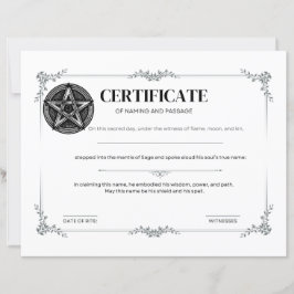 Certificado de Nomeação e Passagem de Sage