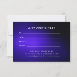 Certificado de oferta comercial minimalista com lo