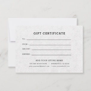 Certificado de oferta comercial minimalista com lo
