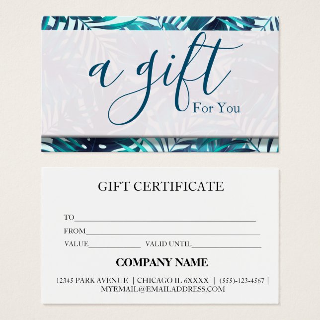 Certificado de oferta comercial simples e moderno (Frente & Verso)