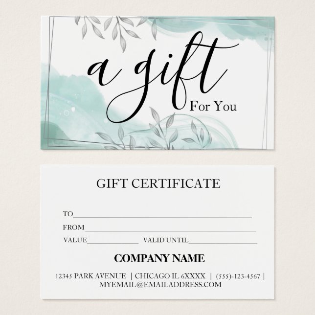 Certificado de oferta comercial simples e moderno (Frente & Verso)