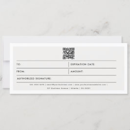 Certificado de oferta de código QR de logotipo com