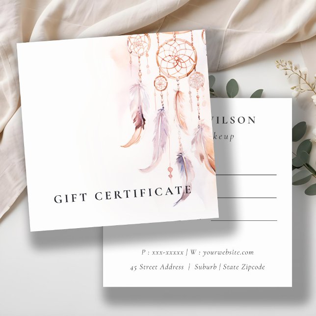 Certificado de Oferta de Cores Aquáticas Chic Boho (Criador carregado)