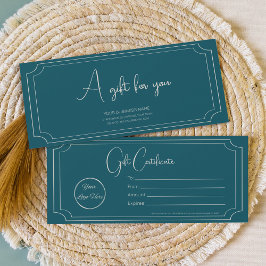 certificado de oferta de gasolina azul de boutique