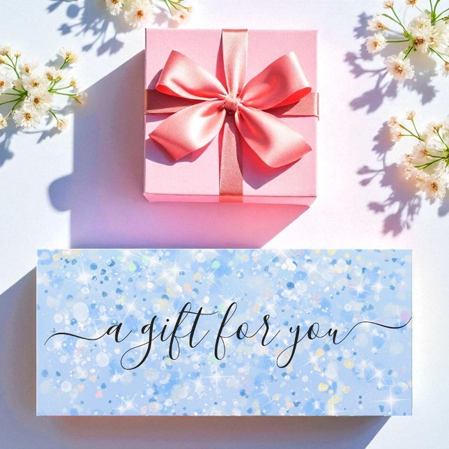 Certificado de Oferta de Glitter Branco Azul (Criador carregado)