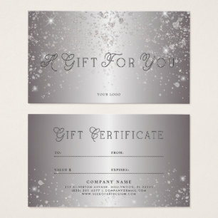 Certificado de Oferta de Glitter Comercial de Silv