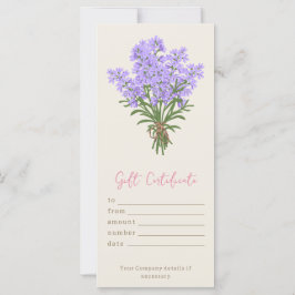 Certificado de Oferta de Lavanda de Aquarela Perso