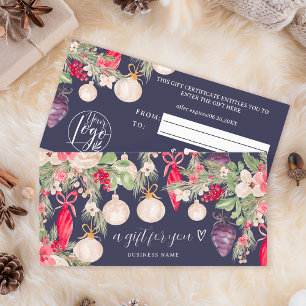 Certificado de oferta de logotipo de inverno festi