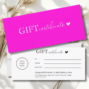 Certificado de oferta de logotipo específico do cl