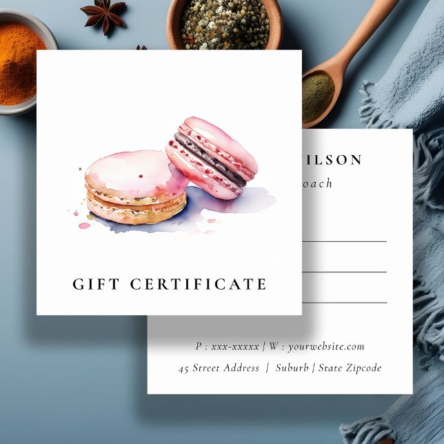 Certificado de Oferta de Macarons Franceses com Co (Criador carregado)