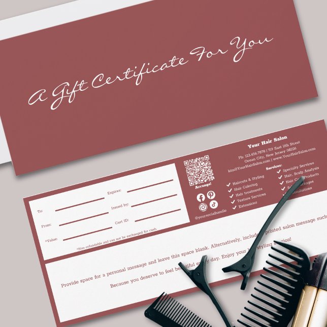 Certificado de Oferta de Notas Pessoais do QR Code (Minimalist QR Code Services Personal Note Gift Certificate, Social Connection)