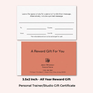 Certificado de Oferta de Recompensa do Treinador d