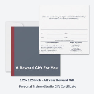 Certificado de oferta de recompensa para treinador