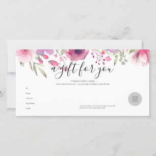 Certificado de Oferta de Rosas de Aquarela