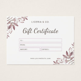 Certificado de Oferta Elegante Feminina em Waterco