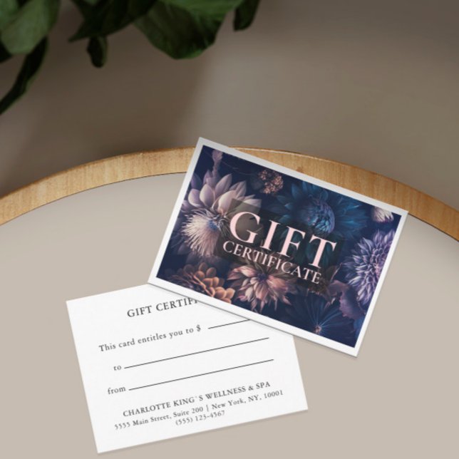 CERTIFICADO DE OFERTA EMPRESARIAL | Moderno | Flor (Criador carregado)