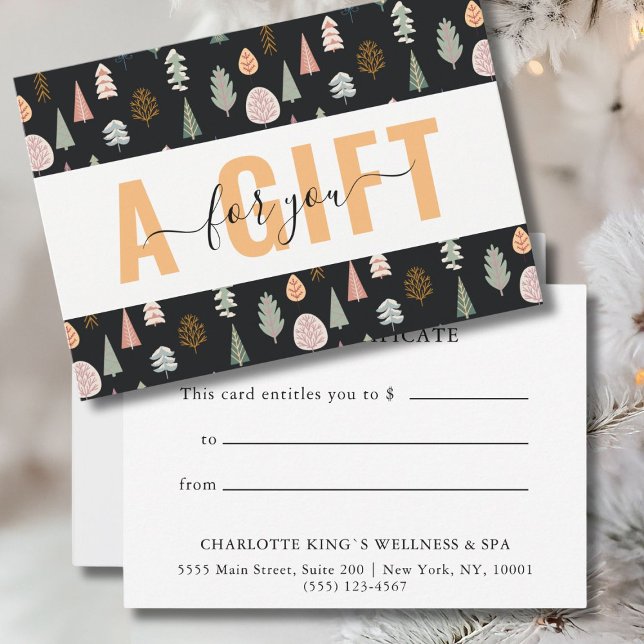 CERTIFICADO DE OFERTA EMPRESARIAL | Natal | Árvore (BUSINESS GIFT CERTIFICATE | Christmas| Winter Tree)