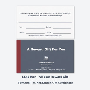 Certificado de oferta mínima de recompensa do trei