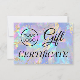 certificado de oferta opal de logotipo
