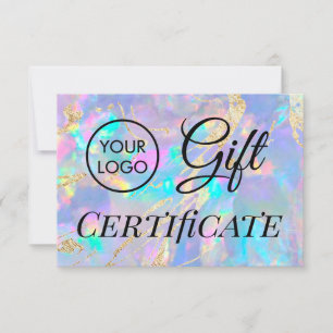 certificado de oferta opal de logotipo