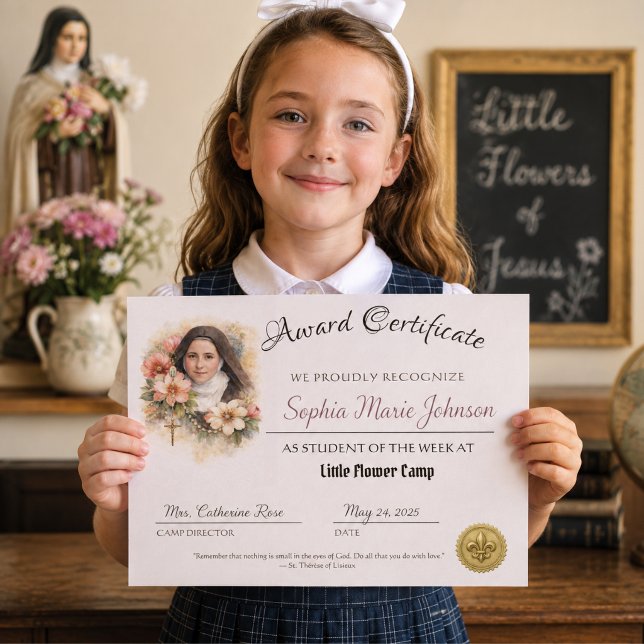 Certificado de Prêmio Católico St. Therese (Criador carregado)