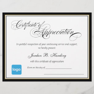 Certificado de Prêmio de Apreciação - Adicionar lo