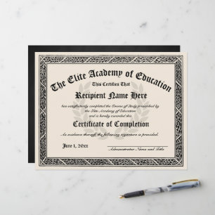 Certificado de Prêmio de Diploma de Conclusão de G