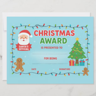 Certificado de Prêmio de Natal Luzes Alegres