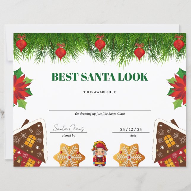 Certificado de Prêmio de Natal Melhor Visual de Pa (Frente)